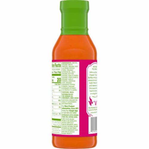 Simple Truth Organic Spicy Garlic Buffalo Wing Sauce Perspective: back