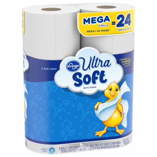 Kroger® Ultra Soft Toilet Paper Mega Roll Perspective: back