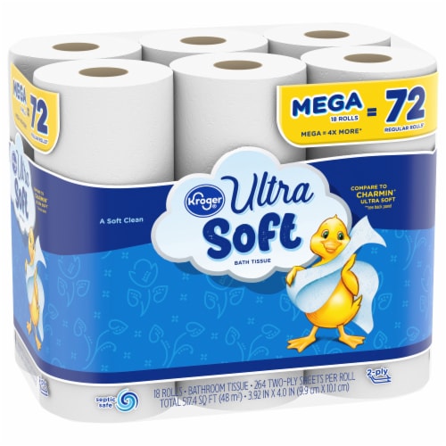 Kroger® Ultra Soft Mega Roll Toilet Paper Perspective: back