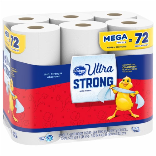Kroger® Ultra Strong Mega Roll Toilet Paper Perspective: back