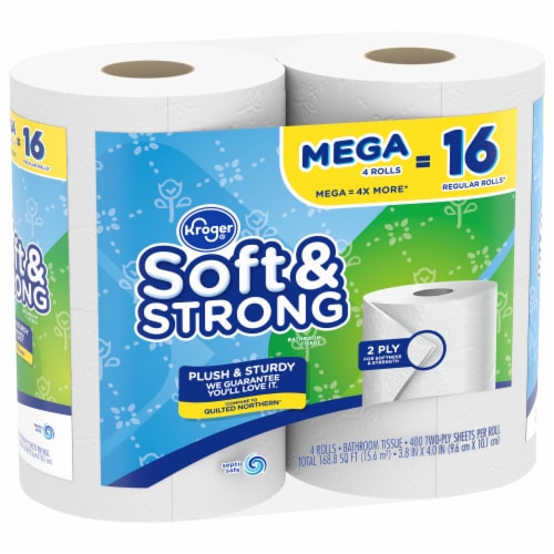 Kroger® Soft & Strong Mega Roll Bathroom Tissue Perspective: back