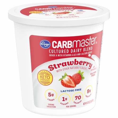 Kroger® CARBmaster® Strawberry Lactose Free Yogurt Tub Perspective: back