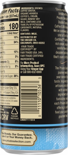 Private Selection™ Vanilla Double Espresso Coffee & Milk Beverage Perspective: back
