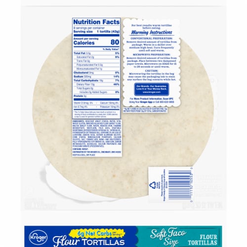 Kroger® Low Carb Flour Tortillas Perspective: back
