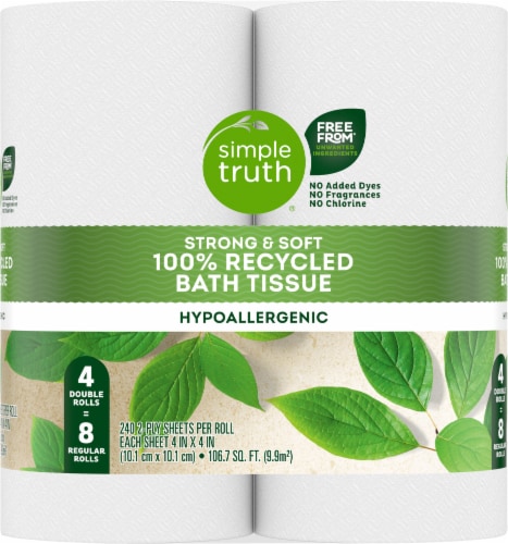 Simple Truth® Toilet Paper 100% Recycled Double Roll Perspective: back
