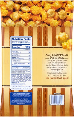 Kroger® Cheddar and Caramel Popcorn Perspective: back