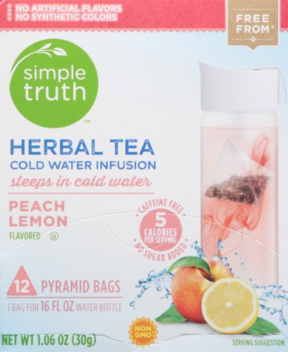 Simple Truth™ Peach Lemon Herbal Pyramid Tea Bags Perspective: back