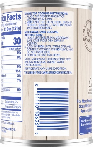 Kroger® Italian Style Cut Green Beans Perspective: back