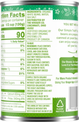 Simple Truth Organic® Cannellini Beans Perspective: back