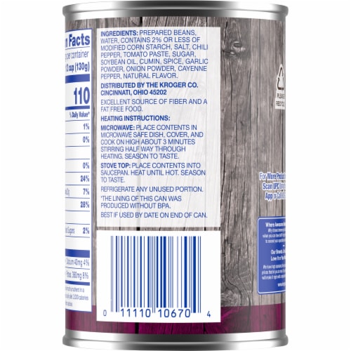 Kroger® Chili Hot Beans Perspective: back