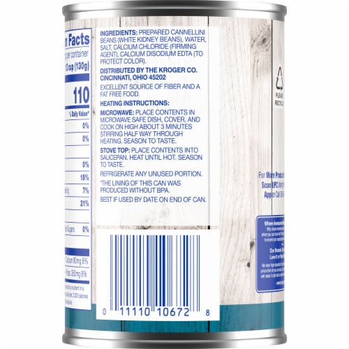 Kroger® Cannellini Beans Perspective: back