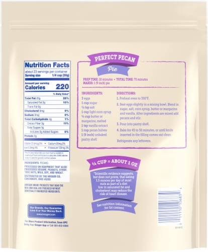 Kroger® Pecan Halves Perspective: back
