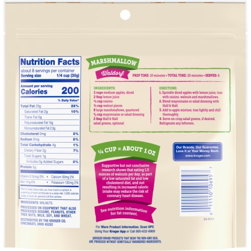 Kroger® Walnut Pieces Perspective: back