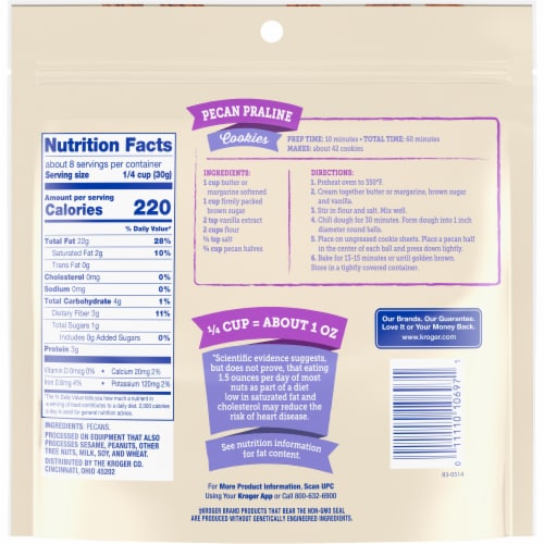 Kroger® Pecan Halves Perspective: back