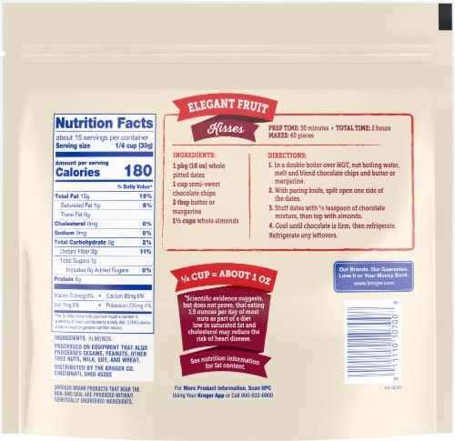 Kroger® Whole Almonds Perspective: back
