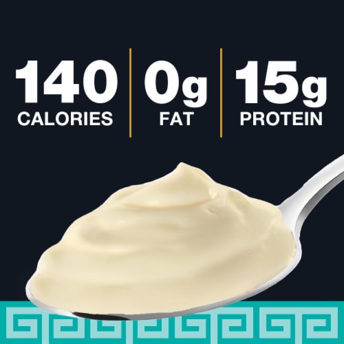 Kroger Vanilla Nonfat Greek Yogurt Tub Perspective: back