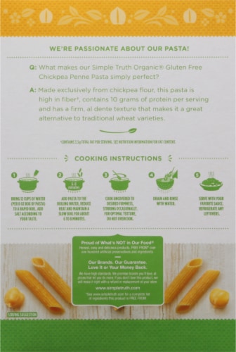 Simple Truth Organic® Gluten Free Chickpea Penne Pasta Perspective: back
