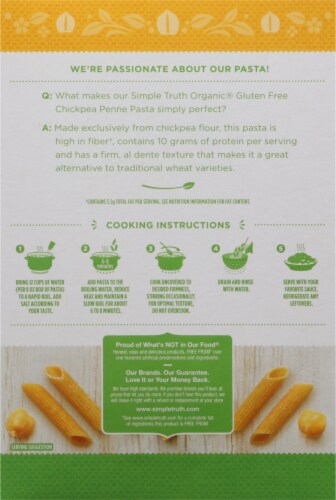 Simple Truth Organic® Gluten Free Chickpea Penne Pasta Perspective: back