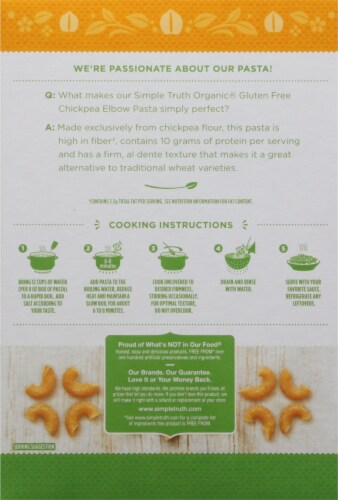 Simple Truth Organic® Gluten Free Chickpea Elbow Pasta Perspective: back
