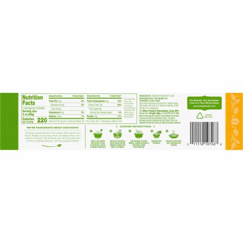 Simple Truth Organic® Gluten Free Chickpea Linguini Pasta Perspective: back