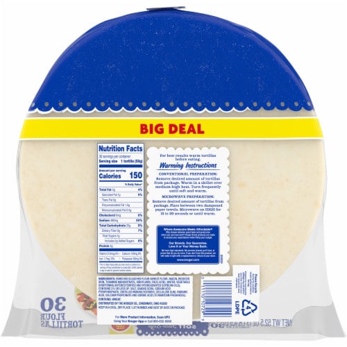 Kroger® Soft Taco Tortilla BIG Deal! Perspective: back
