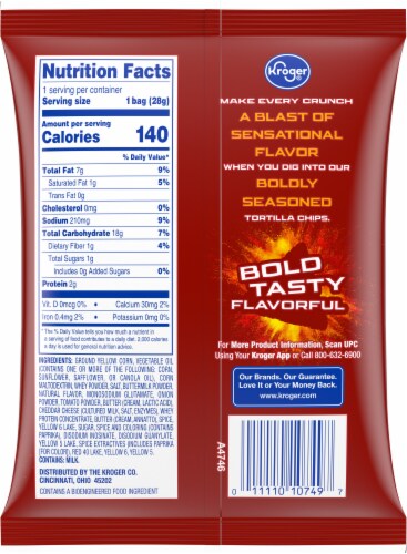 Kroger® Nacho Cheese Tortilla Chips Perspective: back