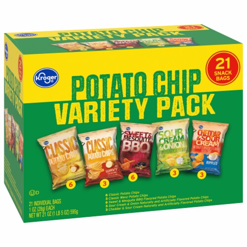 Kroger® Potato Chips Variety Pack Perspective: back