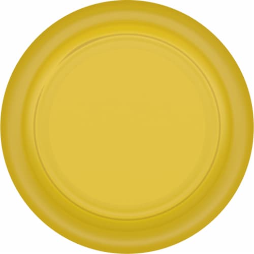 Kroger® 7 in Neon Yellow Plate Perspective: back