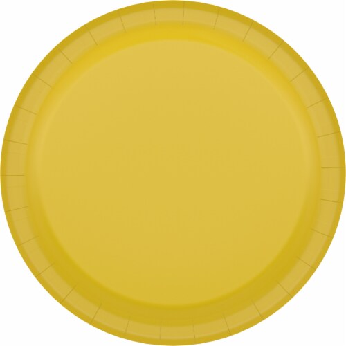 Kroger® Party Plates - Neon Yellow Perspective: back