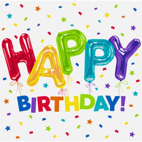 Kroger® Entertainment Essential Happy Birthday Paper Cocktail Paper Napkins Perspective: back