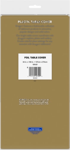 Kroger® Gold Foil Table Cover Perspective: back