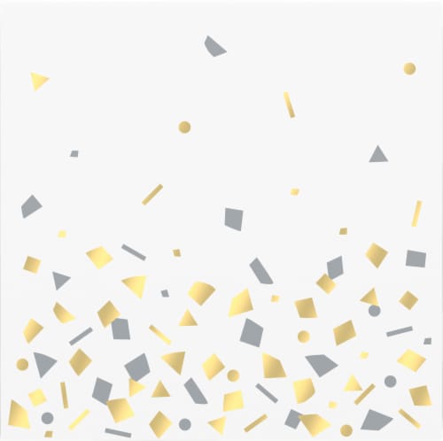 Kroger® Gold Confetti Beverage Napkin Perspective: back