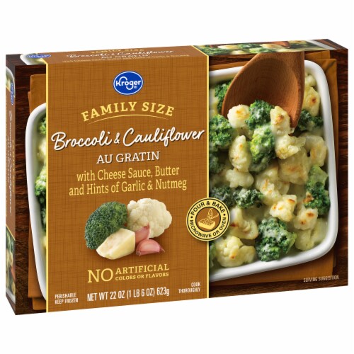 Kroger® Family Size Frozen Broccoli and Cauliflower Au Gratin Bake Perspective: back