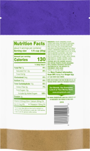 Simple Truth® Probiotic Trail Mix Perspective: back