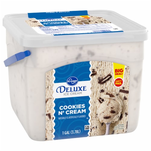 Kroger® Deluxe Cookies and Cream Ice Cream Party Pail BIG DEAL! Perspective: back