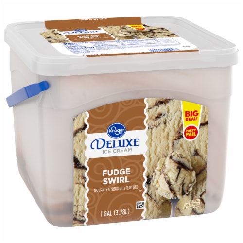 Kroger® Deluxe Fudge Swirl Ice Cream Party Pail BIG DEAL! Perspective: back