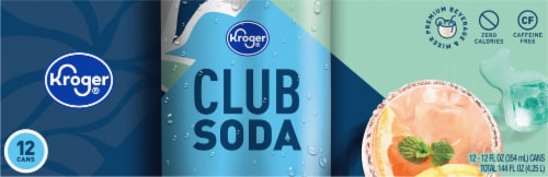 Kroger® Club Soda 12 Pack/12 oz Cans Perspective: back