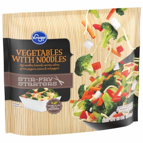 Kroger® Stir-Fry Starters Frozen Vegetables with Noodles Perspective: back