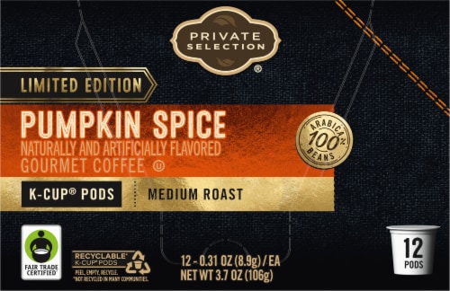 Private Selection® Pumpkin Spice Medium Roast K-Cup® Coffee Pods Perspective: back
