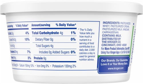 Kroger® Part Skim Ricotta Cheese Perspective: back