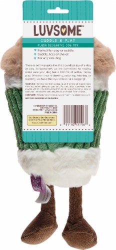 Luvsome Latte with Legs Plush Dog Toy Perspective: back