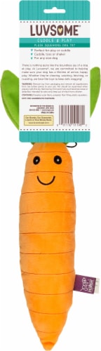 Luvsome Plush Carrot Dog Toy with Squeaker Perspective: back