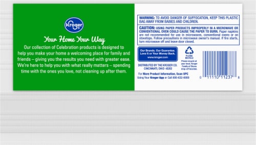 Kroger Celebration Paper Napkins Perspective: back
