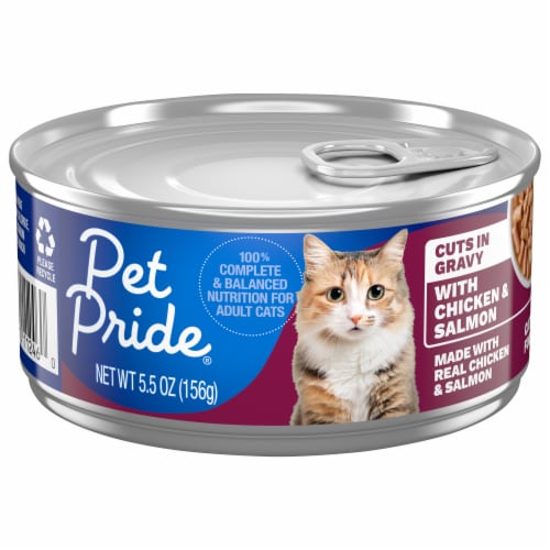 Pet Pride® Adult Wet Cat Food Chicken & Salmon Cuts in Gravy Perspective: back
