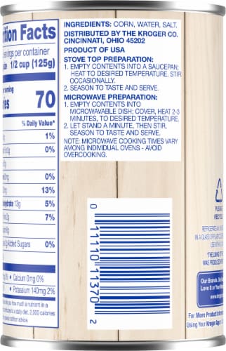 Kroger® Super Sweet Golden Whole Kernel Corn Perspective: back