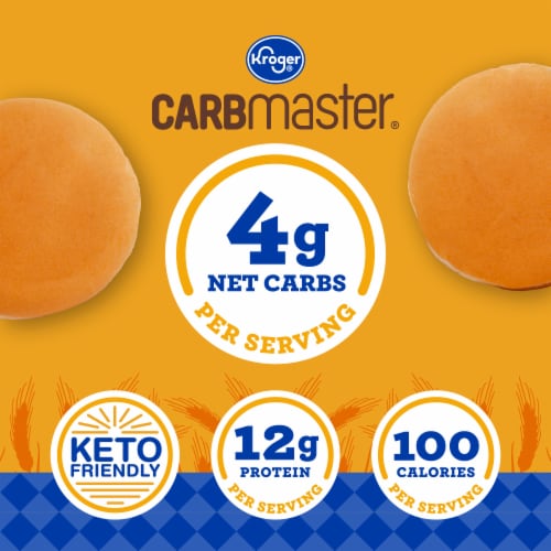 Kroger® Carbmaster® White Hamburger Buns Perspective: back