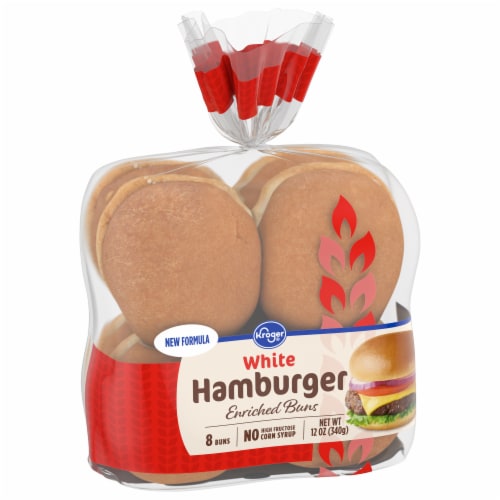 Kroger® White Hamburger Bun Perspective: back