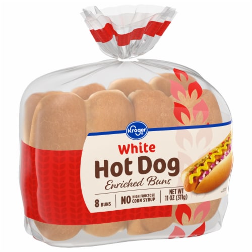 Kroger® White Hot Dog Buns Perspective: back