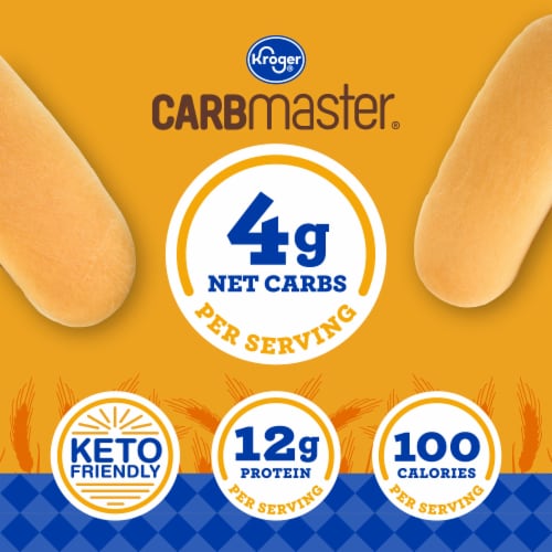 Kroger® CARBmaster® White Hot Dog Buns Perspective: back