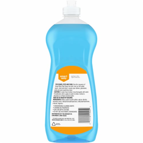 Smart Way Blue Fresh Scent Liquid Dish Soap Perspective: back